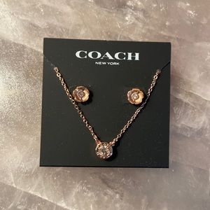 NWT Coach Earring and Necklace Set